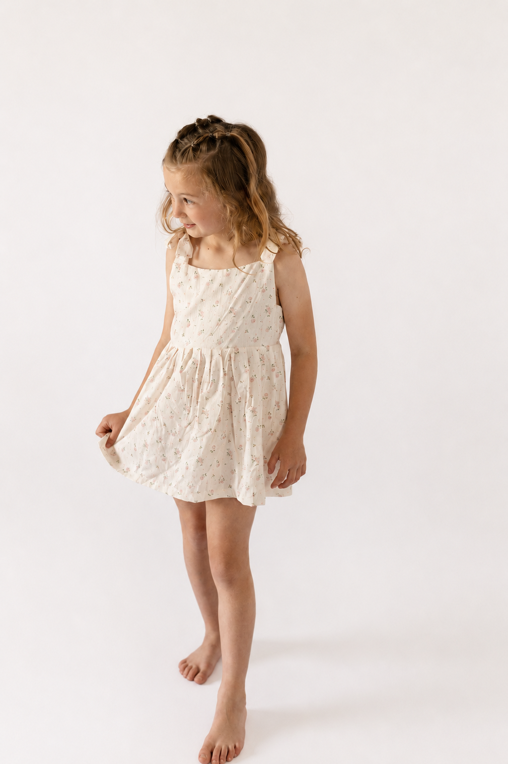 Porcelain Petals Mini Dress