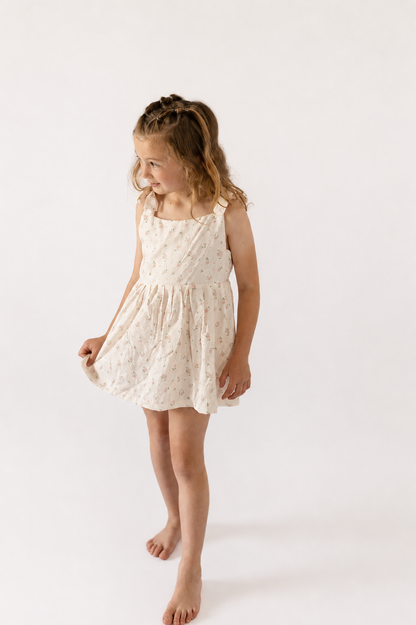 Porcelain Petals Mini Dress