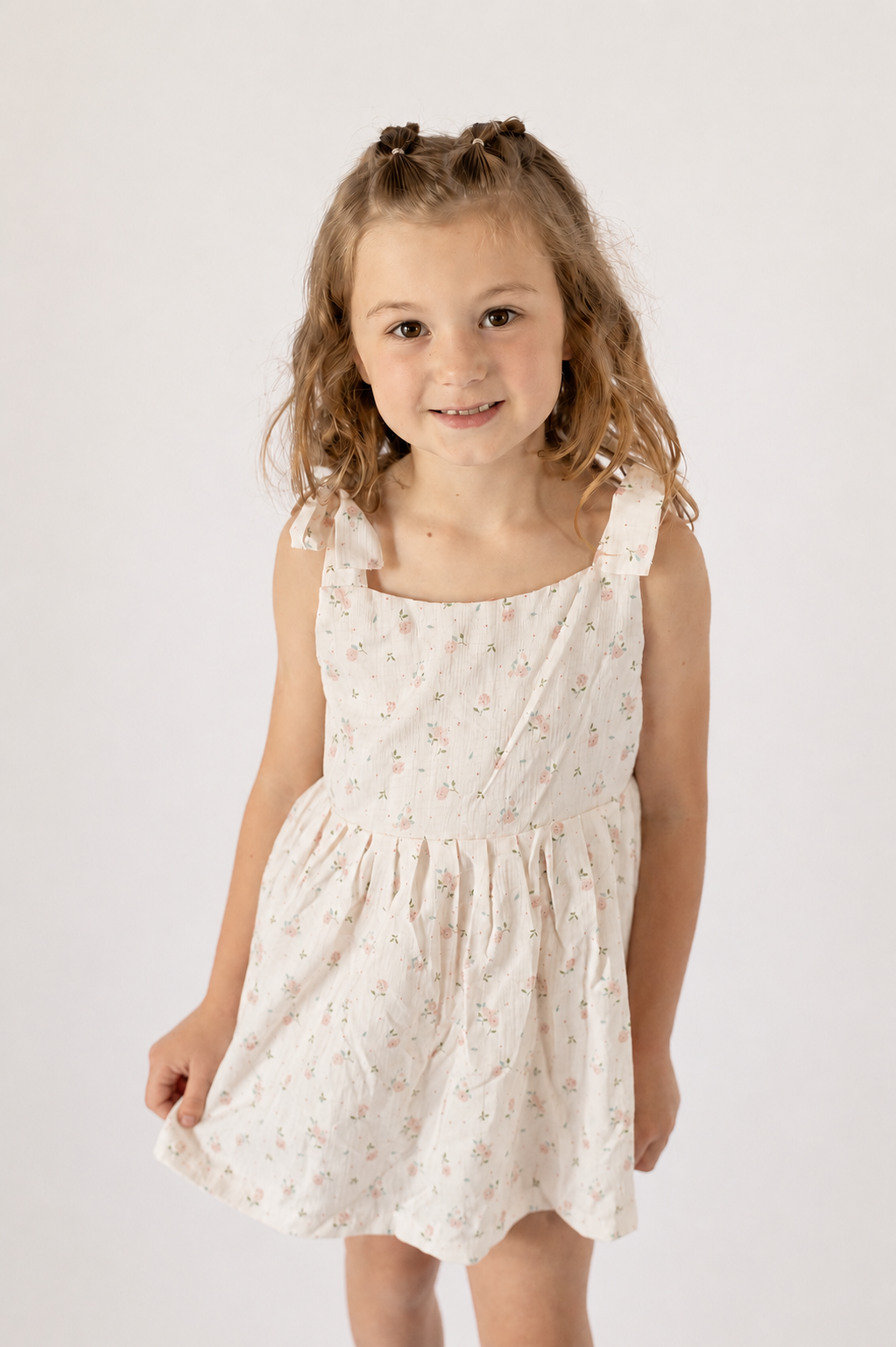 Porcelain Petals Mini Dress