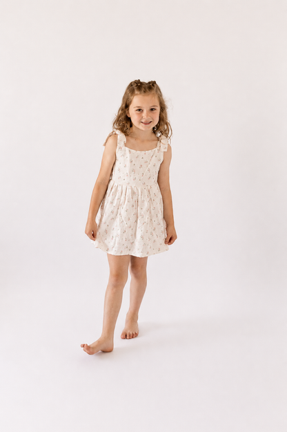 Porcelain Petals Mini Dress