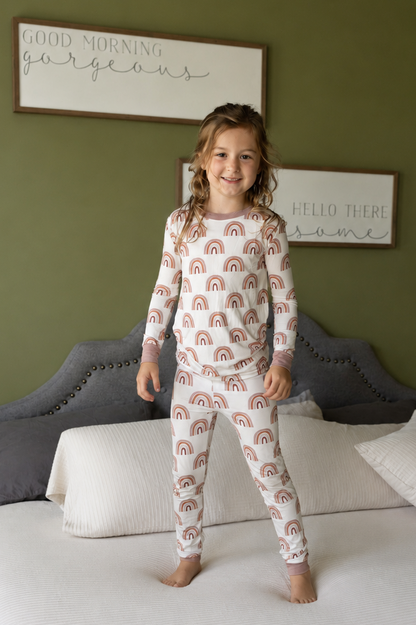 Boho Rainbows Bamboo Youth Pant Set