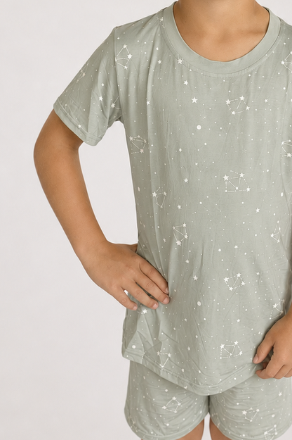 Among The Stars Bamboo Youth Short Set