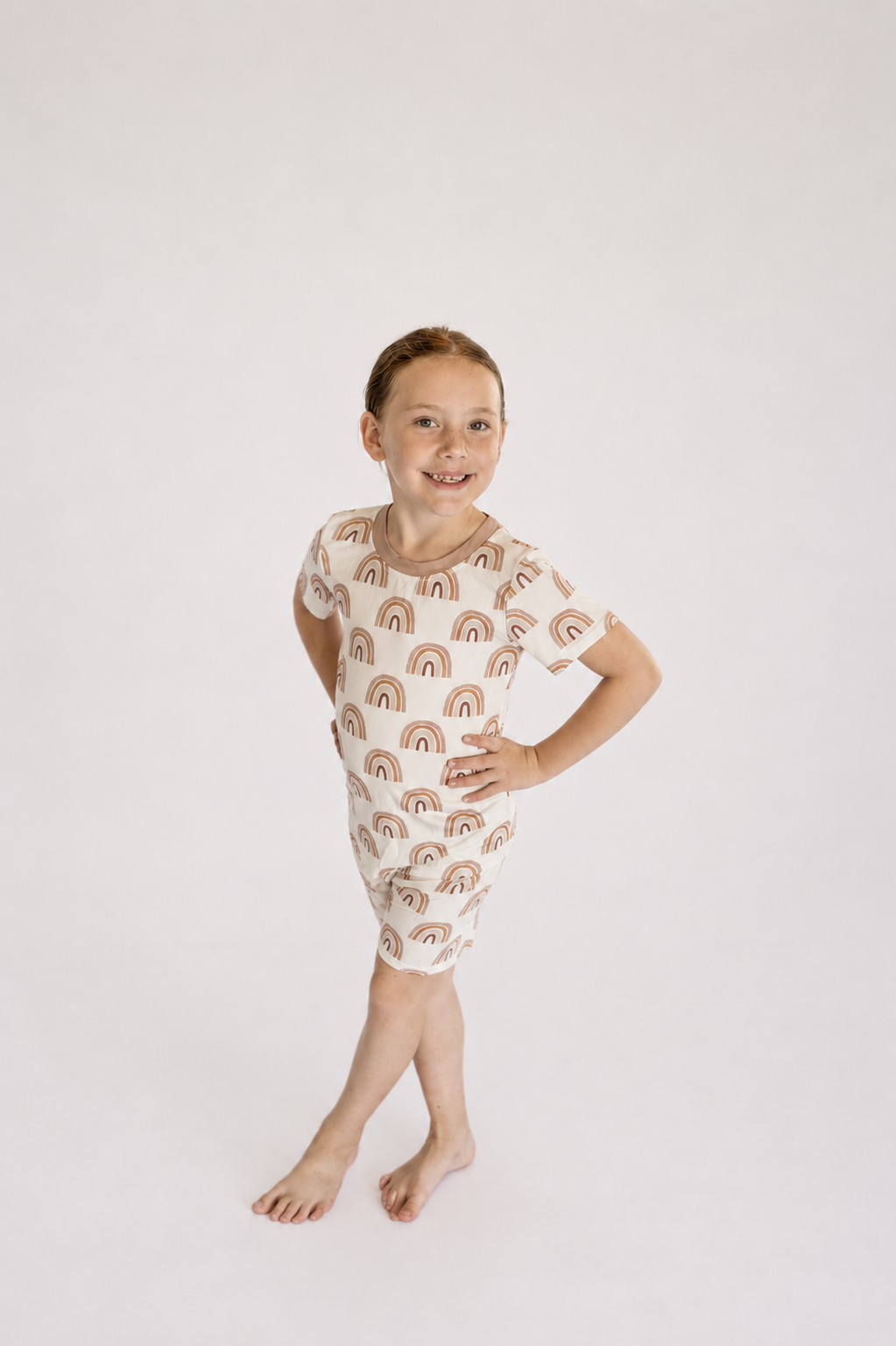 Boho Rainbows Bamboo Youth Short Set