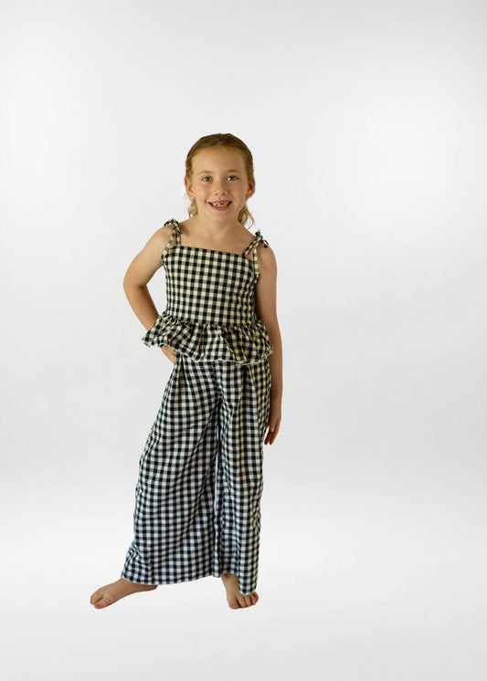 Midnight Gingham Two Piece Set