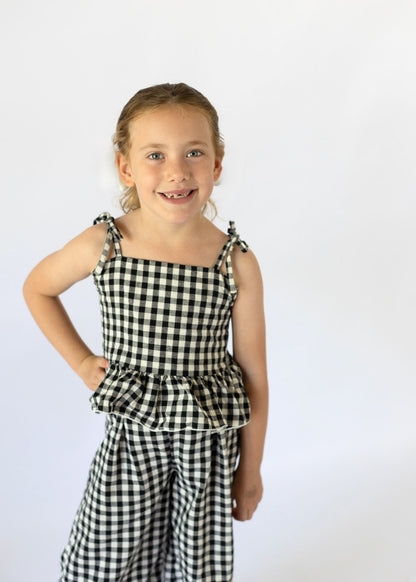 Midnight Gingham Two Piece Set